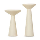 Ravine Concrete Accent Tables, Set Of 2 - Parchment White