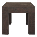 Evander Side Table Rustic Brown