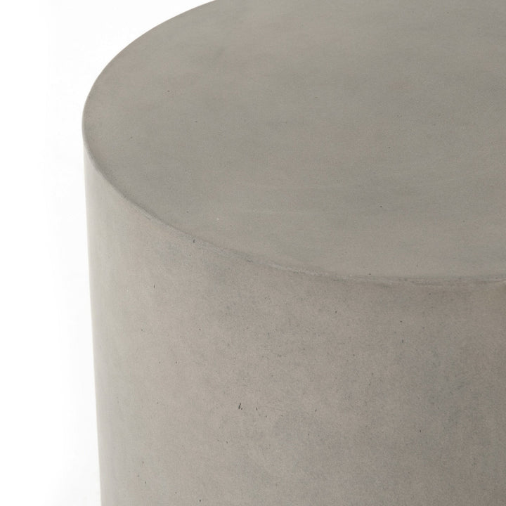 Ivan Round End Table - Grey Concrete