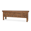 Lahey Reclaimed Pine 11 Drawer Console Table