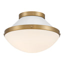 Xander 12.25'' Vibrant Gold + White Flush Mount