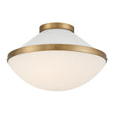 Xander 16.25'' Vibrant Gold + White Flush Mount