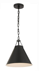 Xavier 12'' Matte Black Pendant