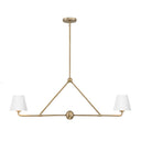 Xavier 42'' Vibrant Gold + White Linear Chandelier