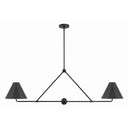 Xavier 54'' Matte Black Linear Chandelier