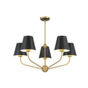 Xavier 28'' Vibrant Gold + Matte Black Chandelier