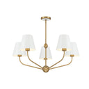 Xavier 28'' Vibrant Gold + White Chandelier
