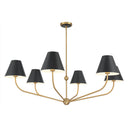 Xavier 48'' Vibrant Gold + Matte Black Chandelier