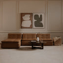 Lino Ottoman Tan Leather