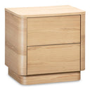 Round Off Tall Nightstand Natural Oak