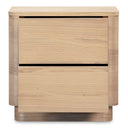 Round Off Tall Nightstand Natural Oak