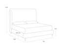 Tierra Bed - Queen - Bergen Taupe