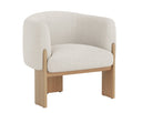 Trine Lounge Chair - Rustic Oak - Dove Cream