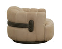Tadeo Swivel Armchair - Dark Brown - Sahara Sand Leather