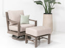 Laguna Ottoman in Canvas Flax, No Welt