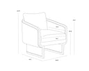 Olbia Lounge Chair - Louis Cream