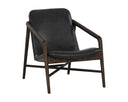 Cinelli Lounge Chair - Distressed Brown - Brentwood Charcoal Leather