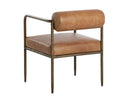 Ajani Dining Armchair - Tan Leather