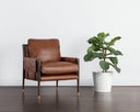 Mauti Armchair - Brown - Shalimar Tobacco Leather