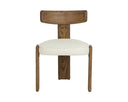 Horton Dining Chair - Warm Brown - Geralt Linen