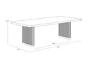 Kalla Dining Table - Rectangular - Charcoal - 96"