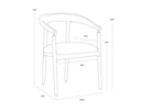 Valmont Dining Armchair - Milliken Cognac