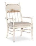 Americana Upholstered Seat Arm Chair | Rich Oak Character Beneath