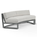 Redondo Curved Sofa in Cast Silver, No Welt