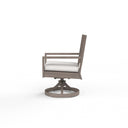Laguna Swivel Dining Chair in Canvas Flax, No Welt