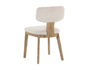 Rickett Dining Chair - Weathered Oak - Dove Cream