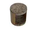 Cavette End Table - Marble Look - Dark Emperador