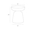 Lucida End Table - Marble Look - Black