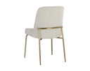 Zeke Dining Chair - Antique Brass - Bergen Ivory