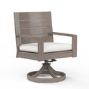 Laguna Swivel Dining Chair in Canvas Flax, No Welt