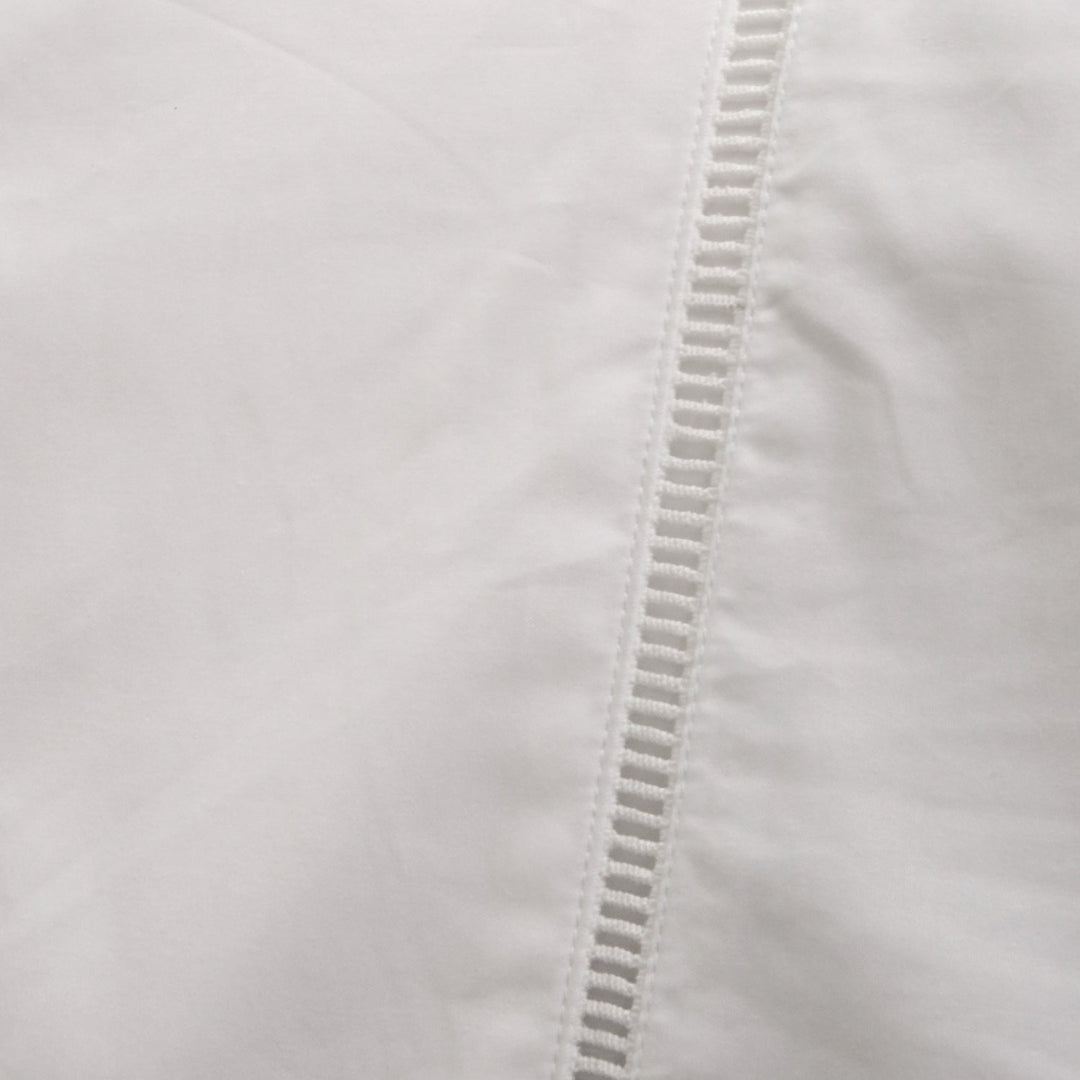 Carlisle Ladder Stitch Cotton Sheet Set | White