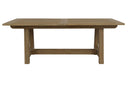Coastal Teak Dining Table with Leaf Extension