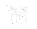 Sova Dining Armchair - Antique Brown - Sahara Camel Leather