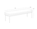 Koffi Bench - Dark Bronze - Chacha Cream / Meg Taupe