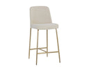 Zeke Counter Stool - Antique Brass - Bergen Ivory