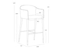 Kylin Barstool - Dillon Cream / Bravo Ash