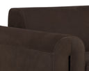 Romer Armchair - Brushed Gold - Nubuck Cocoa Leather
