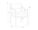 Leticia Dining Armchair - Geralt Linen