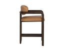 Madrone Counter Stool - Brown - Ludlow Sesame Leather