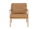 Gilmore Lounge Chair - Light Oak - Sahara Camel Leather