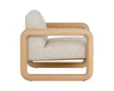 Nubo Lounge Chair - Noah Ecru / Nubuck Tan Leather