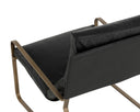 Zancor Lounge Chair - Antique Brass - Charcoal Black Leather