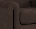 Romer Armchair - Brushed Gold - Nubuck Cocoa Leather