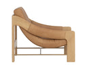 Rafferty Lounge Chair - Rustic Oak - Ludlow Sesame Leather