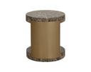 Cavette End Table - Marble Look - Dark Emperador