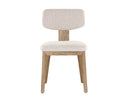 Rickett Dining Chair - Weathered Oak - Dove Cream